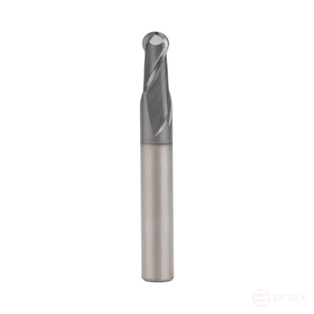 End mill NORGAU Industrial spherical 8 mm, Z2, VHM/AlCrSiN