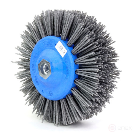 Щетка дисковая Д140*55*M14, ворс полимер-абразив P60 по дереву для УПМ УШМ (болгарка) (1-080)