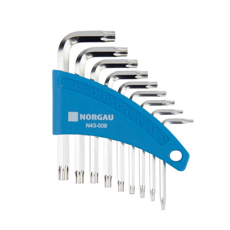Набор ключей двусторонних с Torx профилем NORGAU Industrial 9 предметов, N43-009