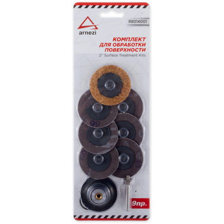 A set of abrasive wheels d=50 mm. with ROLOC ARNEZI R8014001 mount