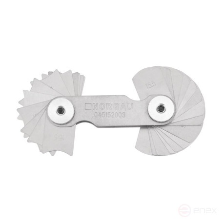 Набор радиусных шаблонов NORGAU Industrial, 30 шт, 15 радиусов