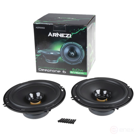 Колонки ARNEZI Deeptone 6, 16 см широкополосные, 2шт, 16 см (6 дюйм.), Max Вт ARNEZI A2010002