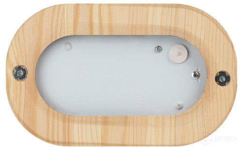 Светильник ЭРА НБО 04-60-011 Кантри дерево/стекло IP54 E27 max 60Вт 232х140 овал сосна