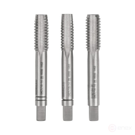 Комплект ручных метчиков NORGAU Industrial UNC 7/16, HSS, 3 предмета