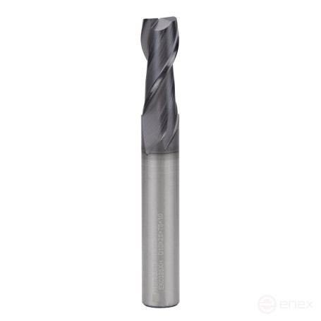 Universal end milling cutter NORGAU Industrial for metal 10x75 mm, Z2, VHM/AlCrSiN