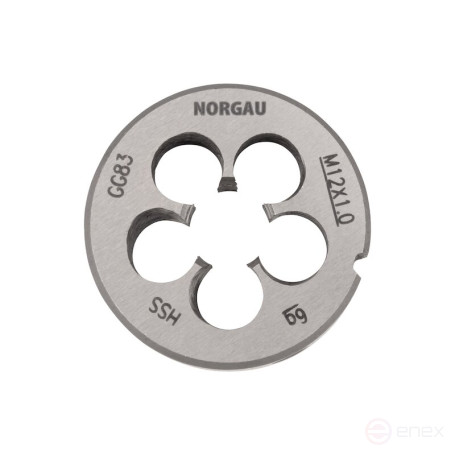 Плашка NORGAU Industrial по металлу MF12x1.0 мм, HSS