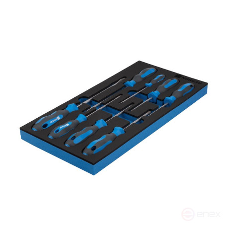 Набор отверток в ложементе NORGAU Industrial SL/PH/PZ, 8 предметов, N151-161-008