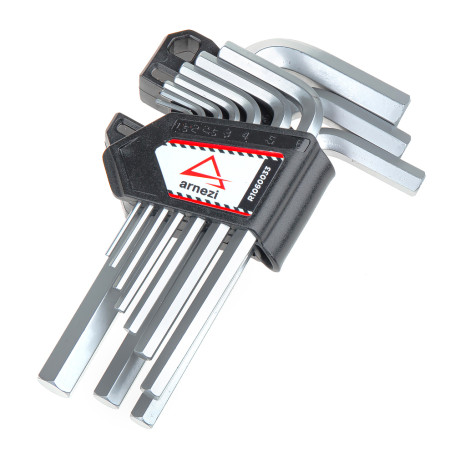 Набор имбусовых ключей HEX (шестигранников) 10 пр. короткие с магнитайзером ARNEZI R1060033