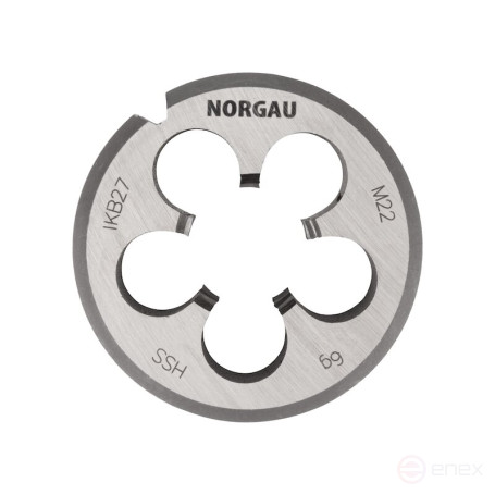 NORGAU Industrial metal die M22x2.5 mm, HSS
