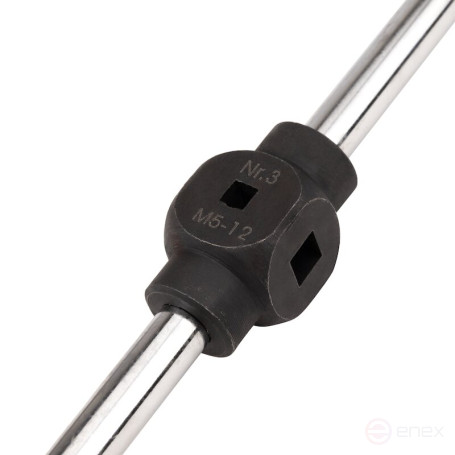 NORGAU Industrial hand crank with spherical head No. 3, M4.5-M12, 300 mm