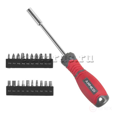 Screwdriver with replaceable bits 21pr. Profi ARNEZI R2042003