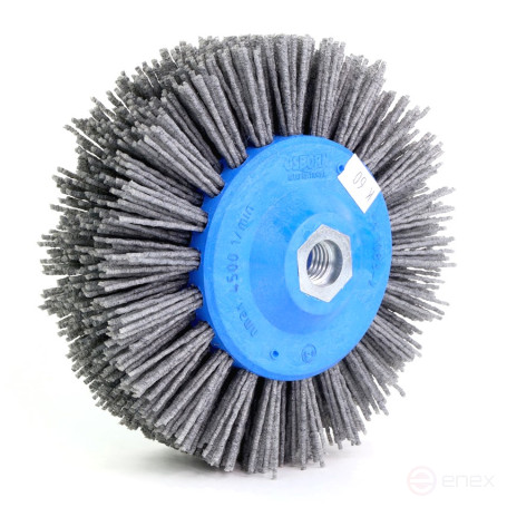 Щетка дисковая Д140*55*M14, ворс полимер-абразив P60 по дереву для УПМ УШМ (болгарка) (1-080)