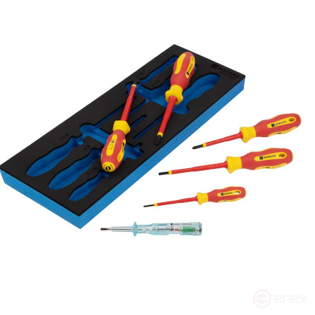 Set of slotted and phillips dielectric screwdrivers NORGAU Industrial NESS-6EC, 6 pieces