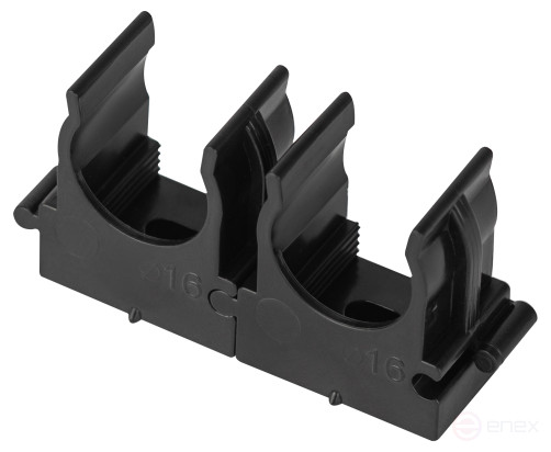 Крепеж-клипса ЭРА CLIP-16-B-MP для трубы прямой монтаж черная d16мм 100шт