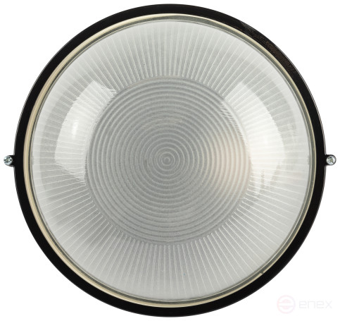 Светильник ЭРА НБП 03-60-001 Акватермо алюминий/стекло IP54 E27 max 60Вт D176 круг черный