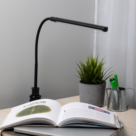 Настольный светильник ЭРА NLED-509-8W-BK светодиодный на струбцине черный