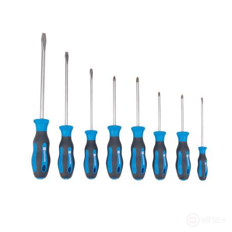 Набор отверток в ложементе NORGAU Industrial SL/PH/PZ, 8 предметов, N151-161-008