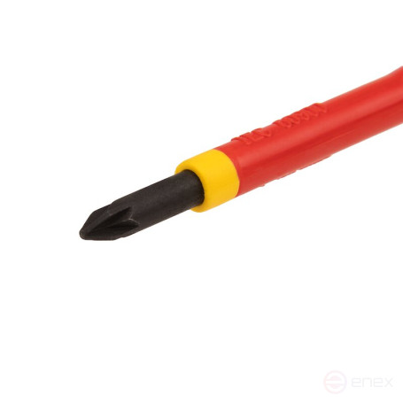 Отвертка диэлектрическая крестовая NORGAU Industrial PZ1x80 мм, тип N171