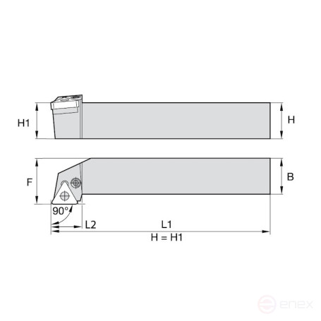 Державка токарная NORGAU Industrial для наружной обработки PTGNL2020K16