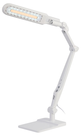 Настольный светильник ЭРА NLED-497-12W-W светодиодный на струбцине и с основанием белый