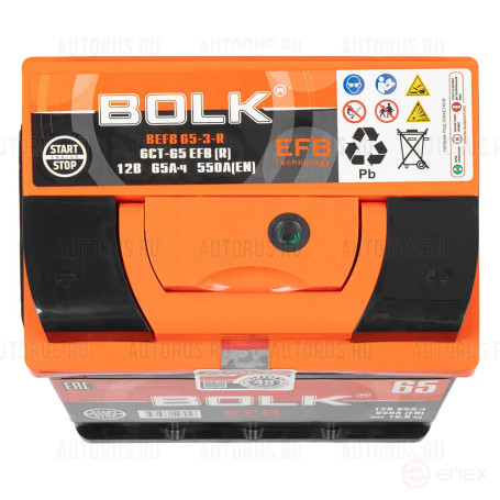 Аккумулятор BOLK EFB Stop&Go 65 А/ч обратный R+ 242x175x190 L2 EN 550 А