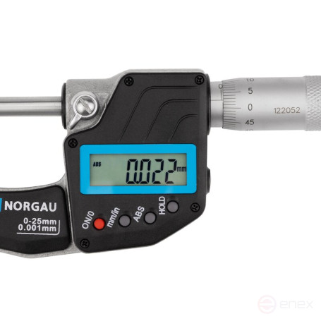 Микрометр цифровой NORGAU Industrial 0-25 мм, NMD-2565D