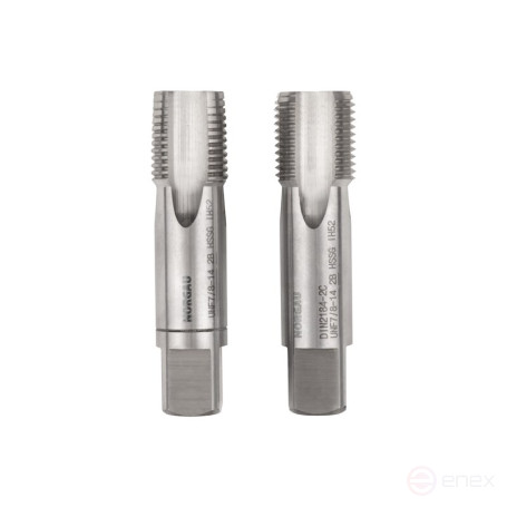 Комплект ручных метчиков NORGAU Industrial UNF 7/8, HSS, 2 предмета