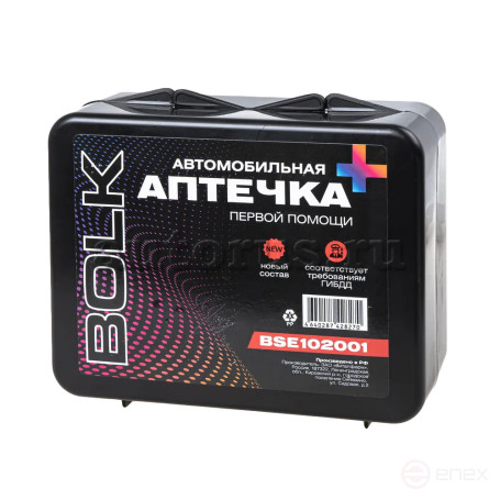 Аптечка первой помощи автомобильная в кейсе ГОСТ (нов.обр.) BOLK BSE102001