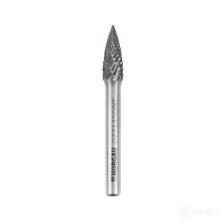 Борфреза твердосплавная NORGAU Industrial параболическая 8 мм, форма G, DCM