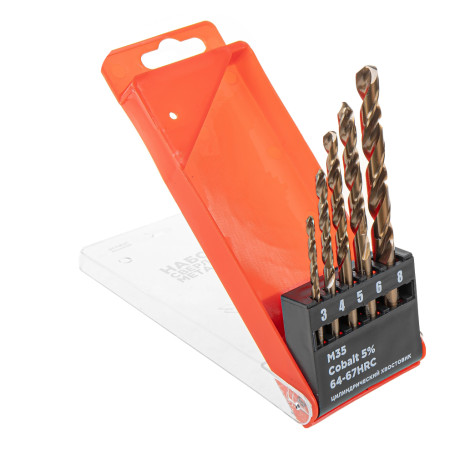 Metal Drill Set 5 pcs. Cobalt 5% (D 3,4,5,6,8 mm) ARNEZI R5203105