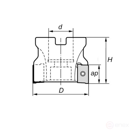 Фреза торцевая со сменными пластинами NORGAU Industrial N203.D40.16.Z5.11