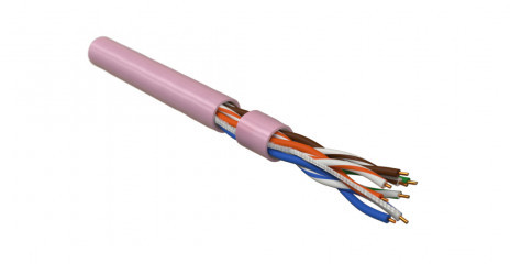 UUTP4-C5E-S24-IN-LSZH-PK-305 (305 m) Twisted pair cable, unshielded U/UTP, category 5e, 4 pairs (24 AWG), single core(solid), LSZH, NG(A)-HF, -20°C – +75°C, pink - warranty:15 years component, 25 years system