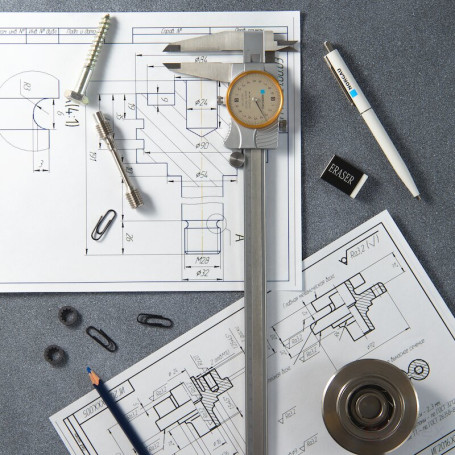 Штангенциркуль NORGAU Industrial с круговой шкалой 0-300 мм, NCR-3002