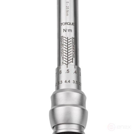 Ключ динамометрический NORGAU Industrial предельный с трещоткой 1/4", 5-25 Нм, NTW30-025RL