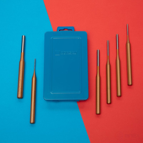 Набор выколоток NORGAU Industrial в металлическом футляре N116, 6 предметов