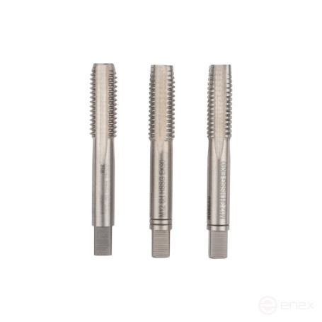 Комплект ручных метчиков NORGAU Industrial M12, HSS, 3 предмета