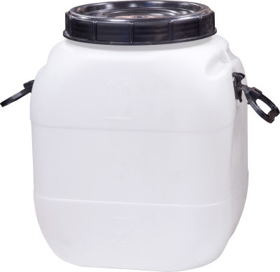 Barrel -can p/e 50L square white 404 x 347 x 500