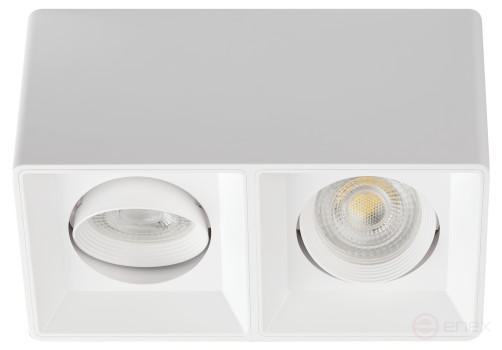 Светильник настенно-потолочный спот ЭРА OL24-2 WH под лампу MR16 GU5.3 поворотный белый