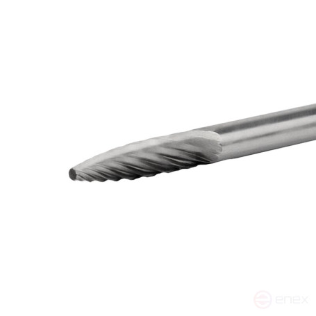 Борфреза твердосплавная NORGAU Industrial параболическая 3 мм, форма G, SCM