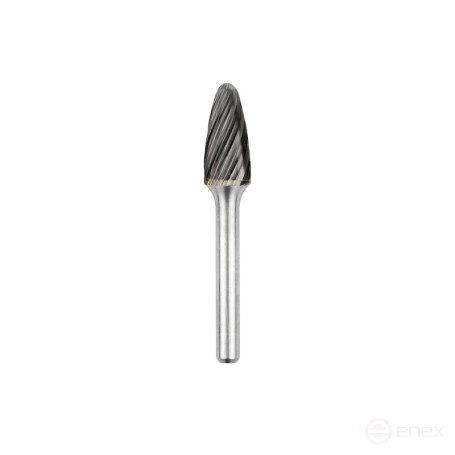 Борфреза твердосплавная NORGAU Industrial параболическая 12 мм, R3, форма E, ALU