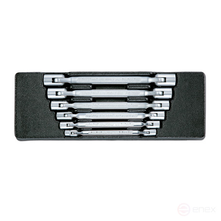 Набор двойных шарнирных ключей в ложементе, 6 предметов