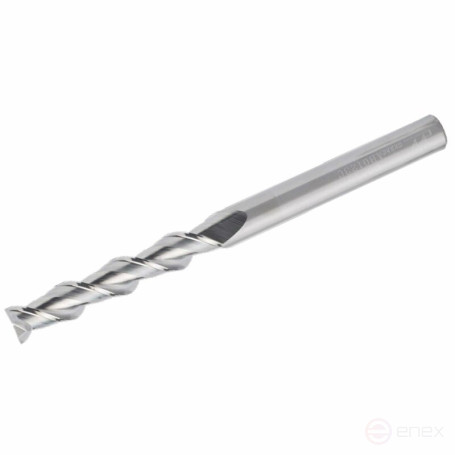 End mill NORGAU Industrial with elongated cutting part 2 mm, Z2, VHM