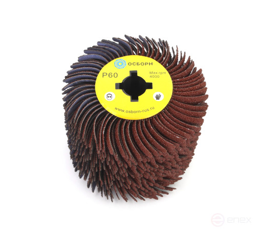 Валик Д110*100*19, абразивная ткань P60 по дереву для щеточных шлиф машин с валом Д19+4 (6-051)