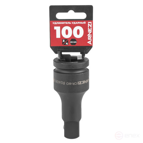 Impact extension 3/4" L=100mm Cr-Mo, on the holder ARNEZI R0406100