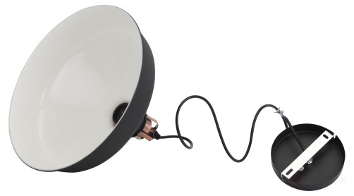 ERA PL2 BK/RC Pendant lamp for E27 lampshade height 200mm Suspension 780mm Black/copper