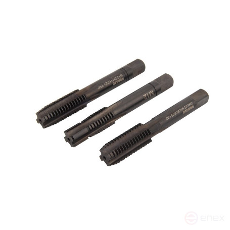 Набор метчиков и плашек NORGAU Industrial M3-M12, 32 предмета, HSS-E/VAP