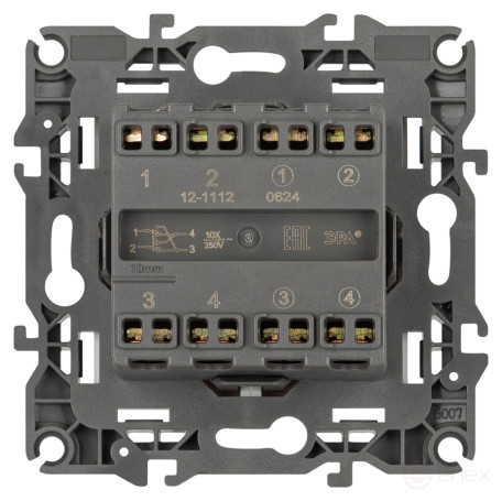 ERA Series 12 12-1112-16 Double Cross Switch, 10AH-250V, Titanium