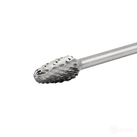 Борфреза твердосплавная NORGAU Industrial параболическая 6.3 мм, R1.5, форма F, DCM