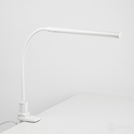 Настольный светильник ЭРА NLED-509-8W-W светодиодный на струбцине белый