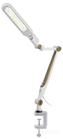 Настольный светильник ЭРА NLED-496-12W-G светодиодный на струбцине золото